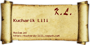 Kucharik Lili névjegykártya