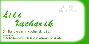 lili kucharik business card
